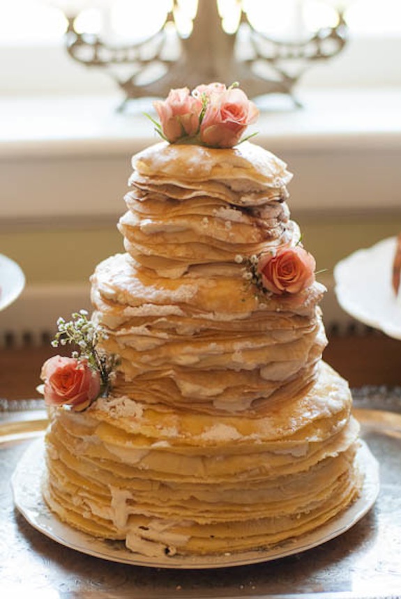 unique wedding cake crepes