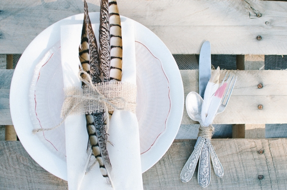 bohemian bride wedding inspired styled shoot pictures feather table setting whimsical