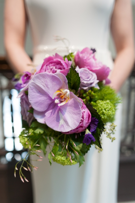 stunning unique purple bridal bouquet