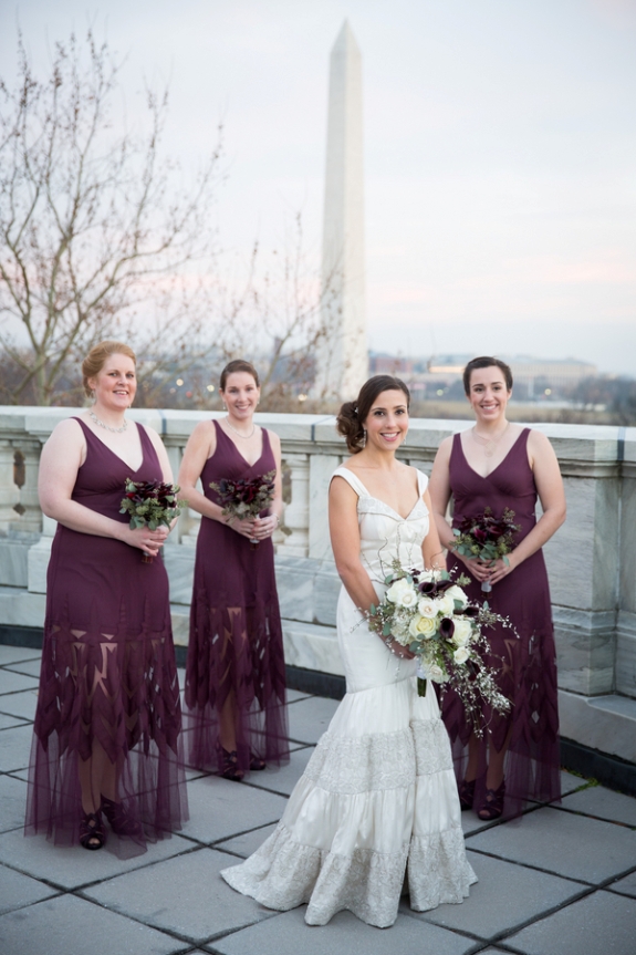 bridesmaids unique purple dresses  washington dc portrait