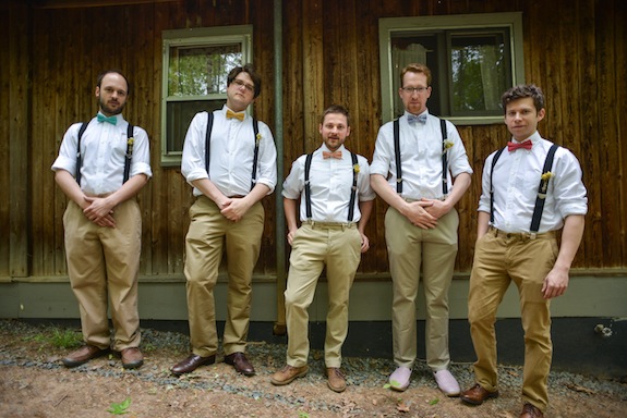 hipster groomsmen suspenders