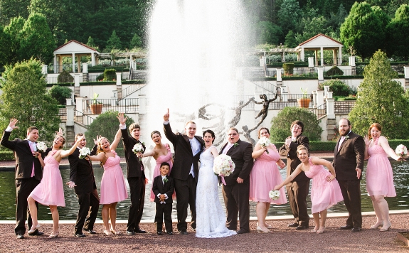italian inspired pink white wedding