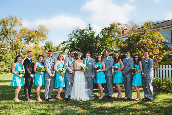 DIY creative Virginia wedding blue yellow