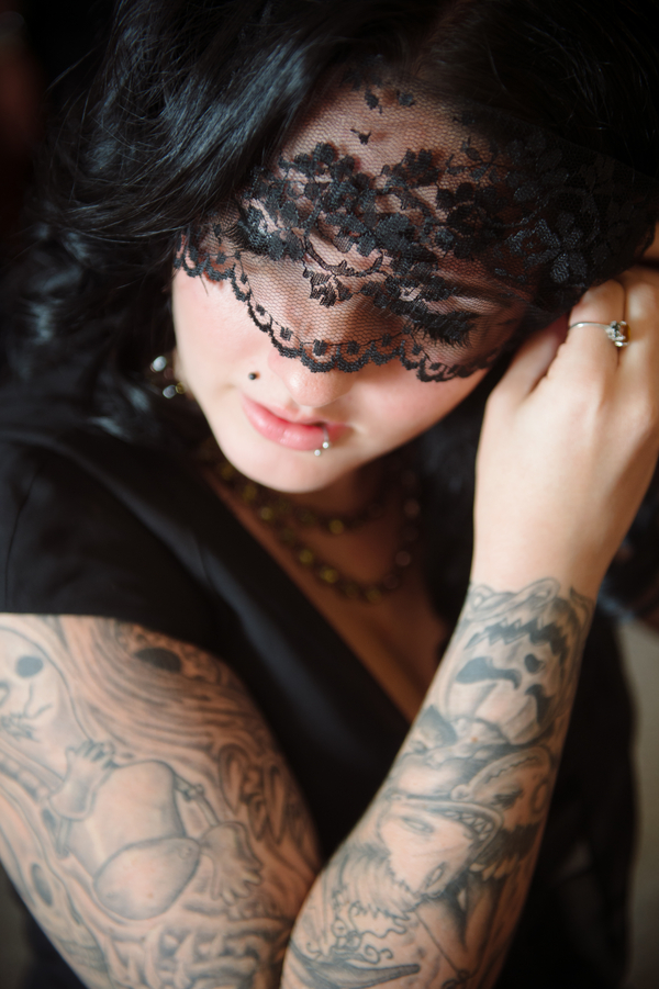 offbeat bride maryland tattoos black wedding dress