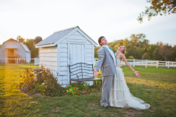 DIY creative Virginia wedding blue yellow