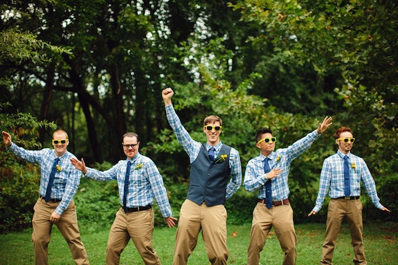 mismatched hipster plaid groomsmen