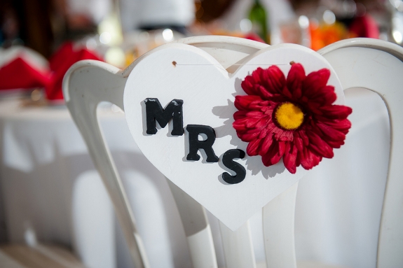 DIY Mrs wood heart wedding sign