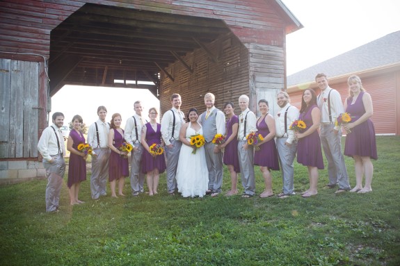 DIY purple wedding party