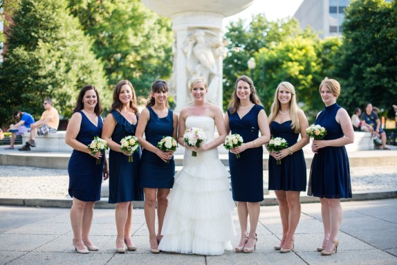 elegant navy blue bridesmaids dc wedding