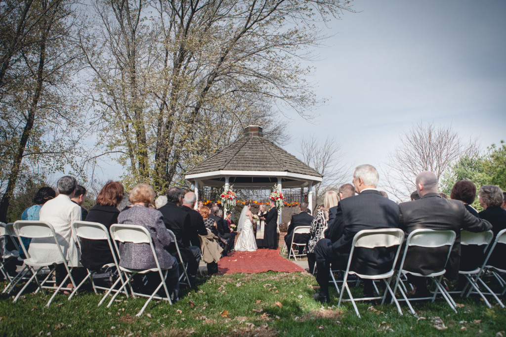 outdoor fall maryland wedding ceremony
