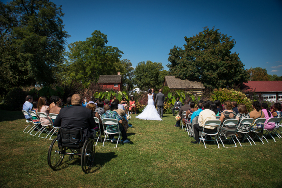 outdoor maryland wedding ceremony woodlawn manor