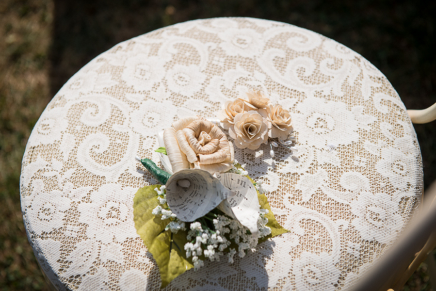 DIY paper flower wedding centerpieces