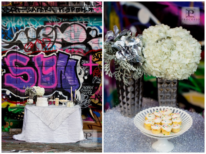 graffiti warehouse baltimore industrial urban punkrock wedding design