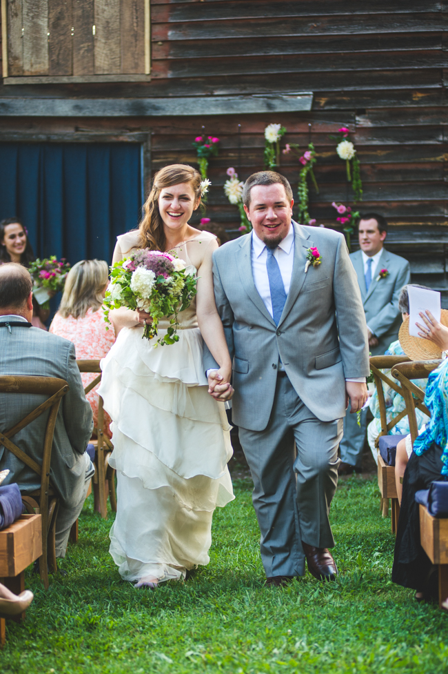 stunning rustic elegance outdoor Virginia wedding ceremony