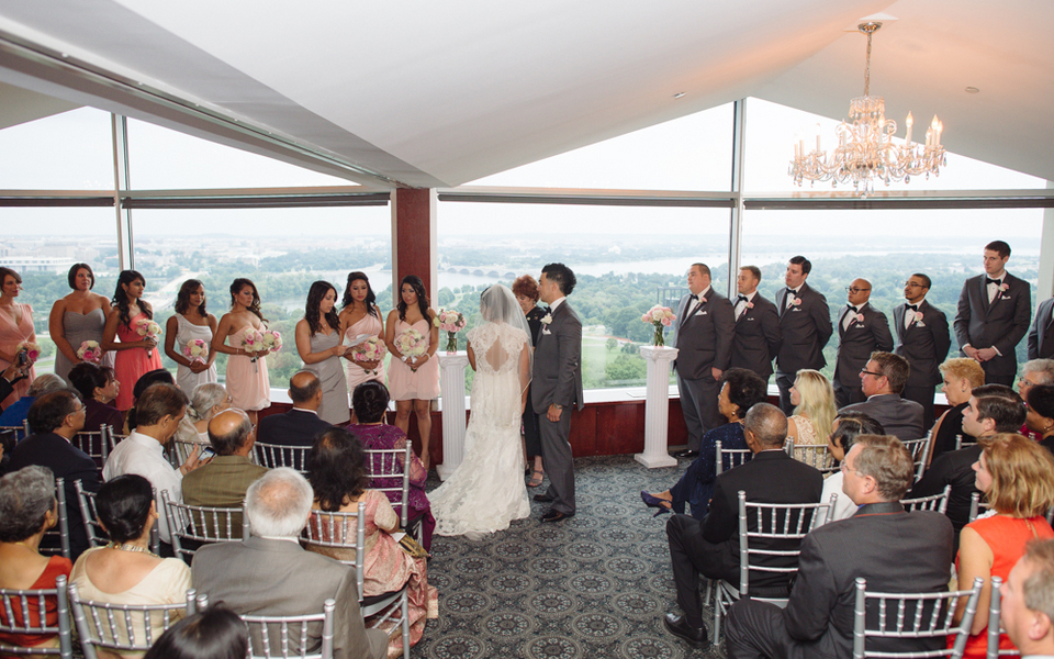 multicultural northern virginia wedding at top of the town