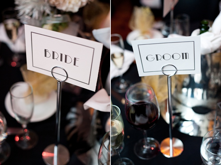 art deco inspired wedding font signs