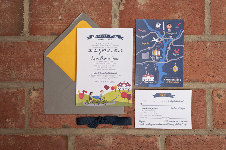 whimsical dc themed wedding invitations