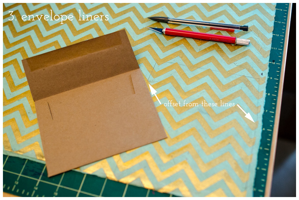 DIY envelope liner tutorial 