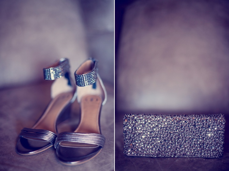 glitter metallic bride shoes
