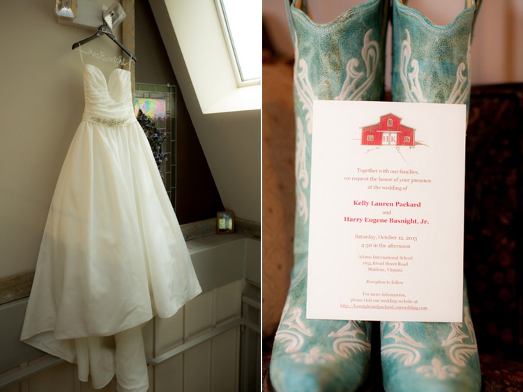 rustic barn wedding dress rain boot