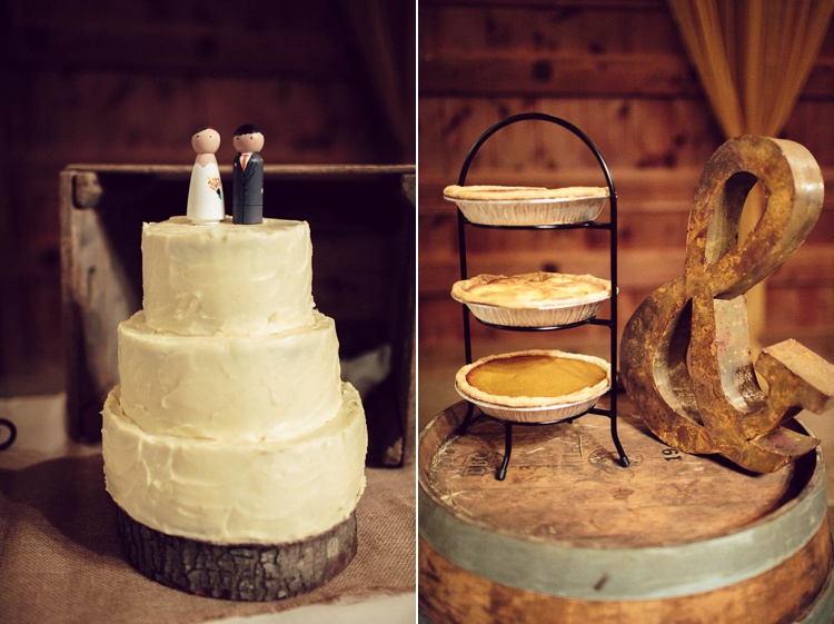 rustic personalized DIY wedding cake desserts