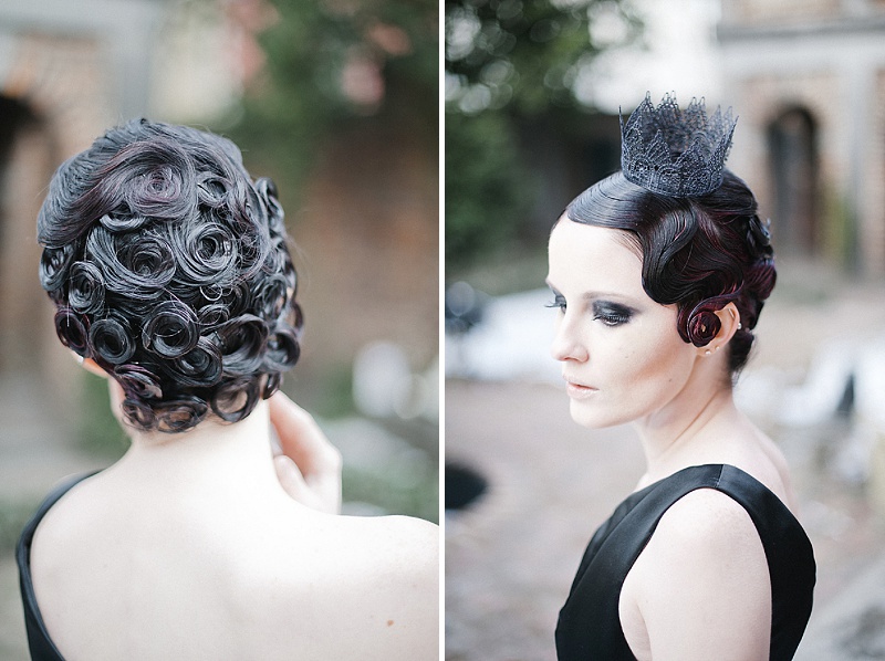 gothic bridal hairstyle