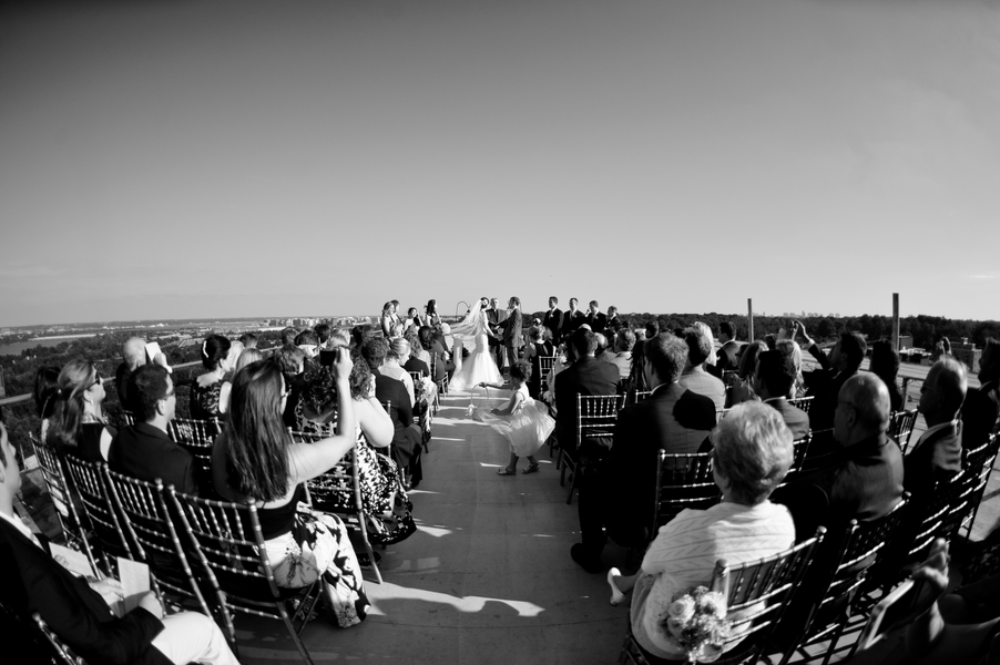 top of the town wedding ceremony