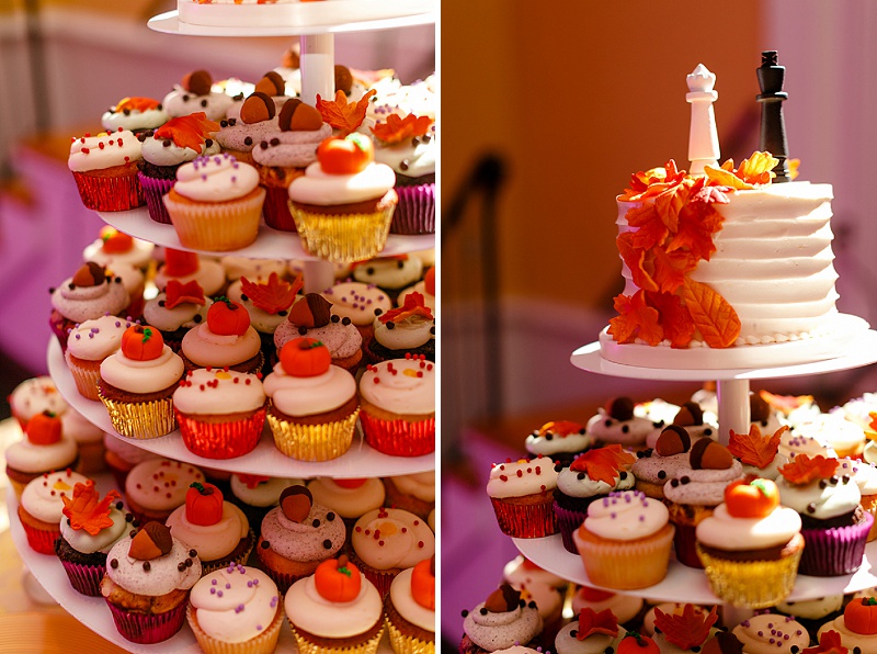 fall inspired wedding cupcakes
