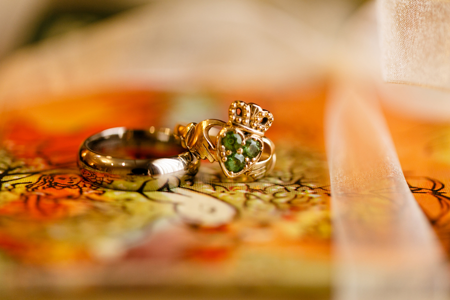 offbeat green engagement ring