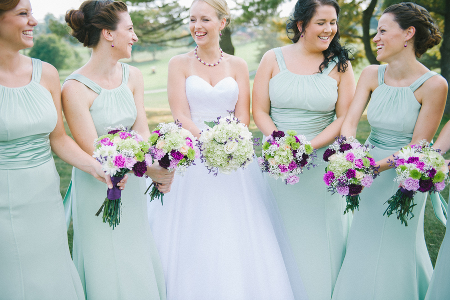mismatched mint green bridesmaids dresses