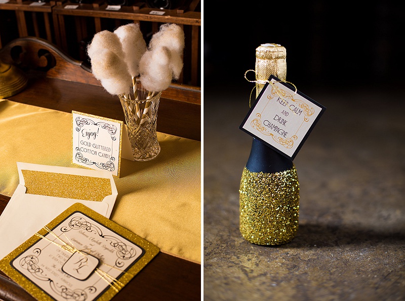 glitter gold 1920s speakeasy themed wedding (10)