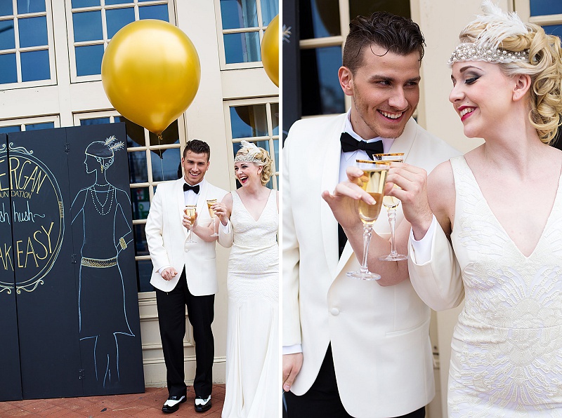 glitter gold 1920s speakeasy themed wedding (8)