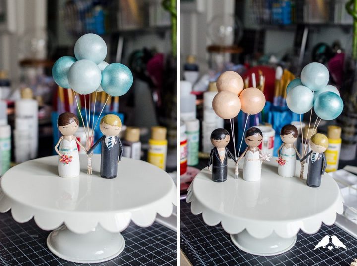 DIY Tutorial: How to Make DIY Hand Holding Peg People Cake Topper ...