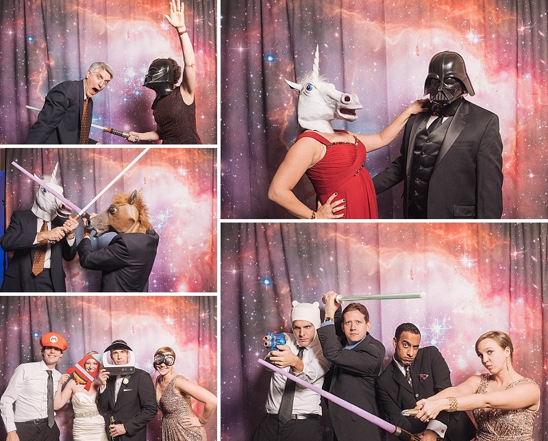 star wars space themed wedding photobooth