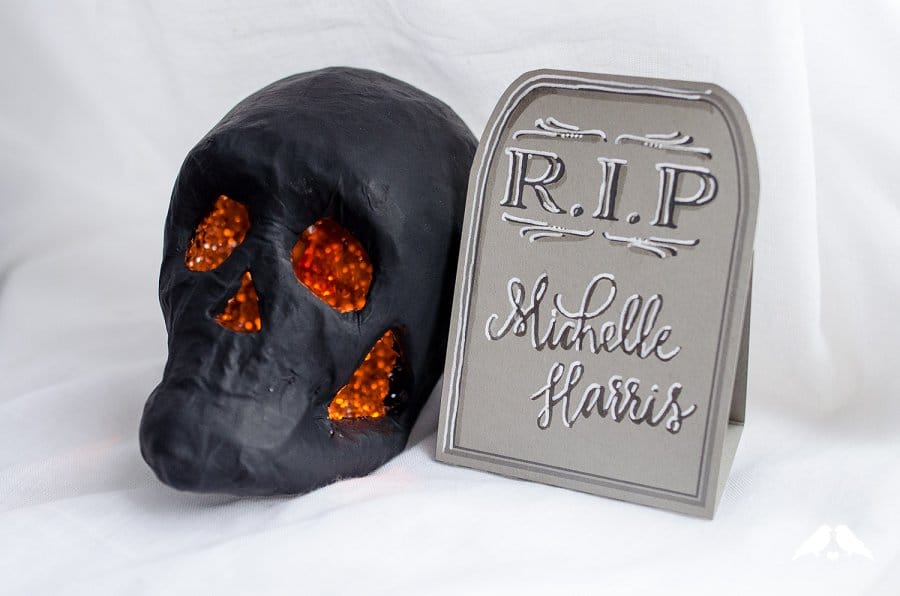 DIY halloween tombstone placecard tutorial