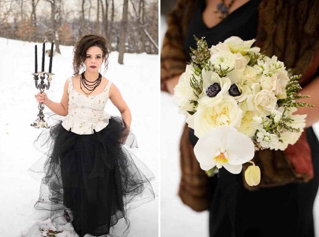 vintage gothic snow bridal inspiration pictures (4) (Medium)