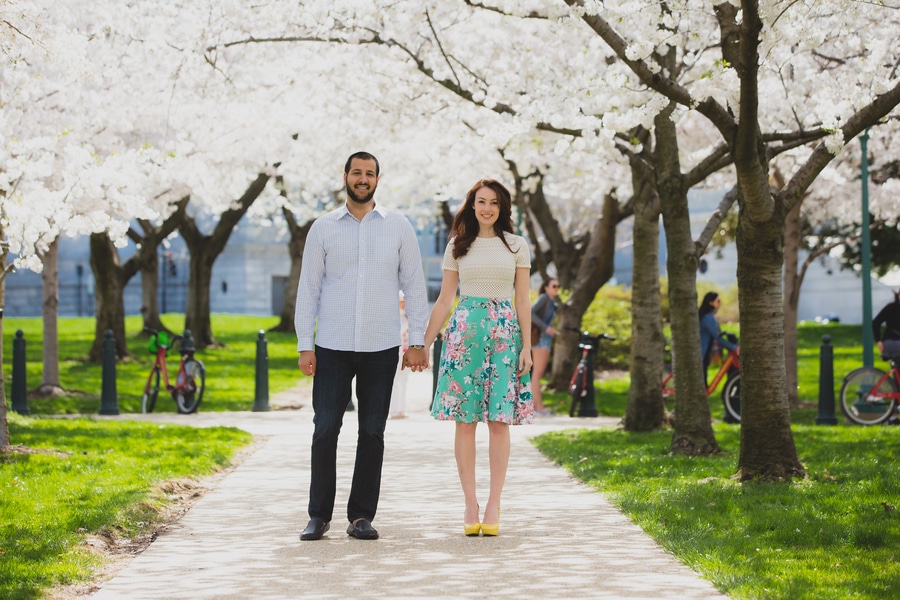 modern cherry blossom engagement pictures washington dc (9)