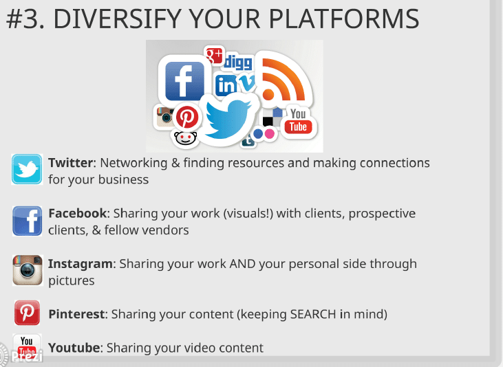 diversify social media platforms
