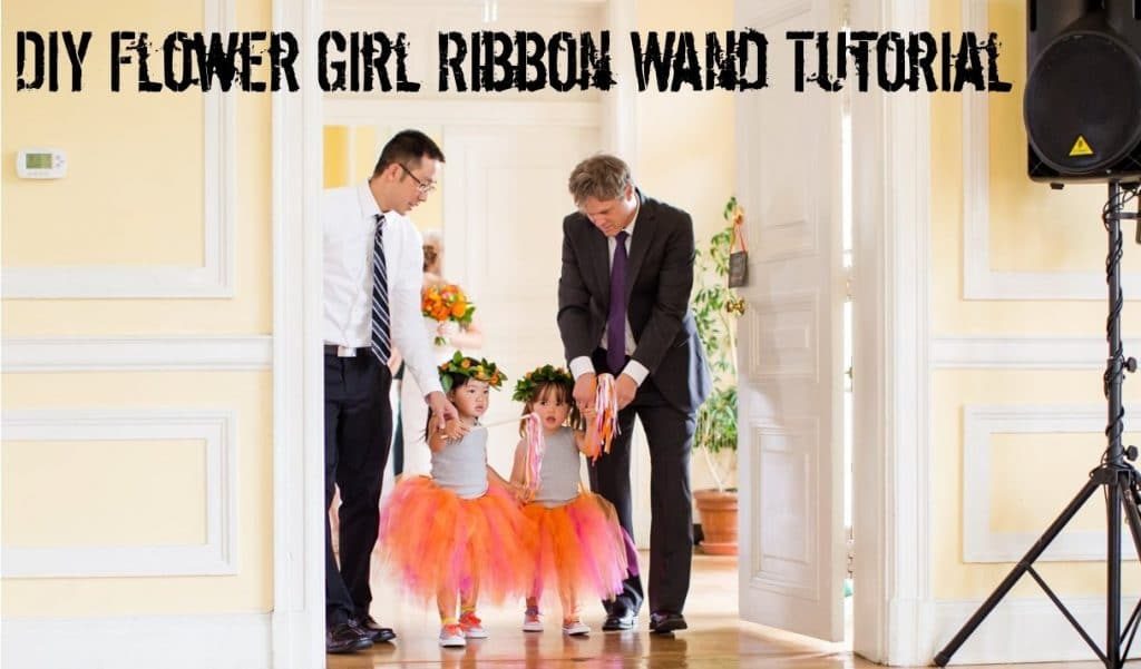 diy flower girl ribbon wand tutorial