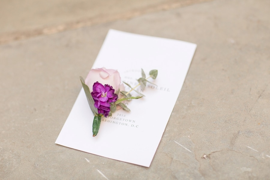 intimate DC elopement romantic purple wedding details decorations (4)