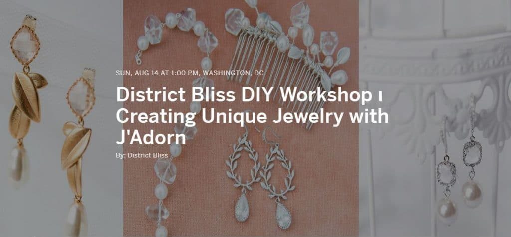 diy jewelry making class workshop washington dc
